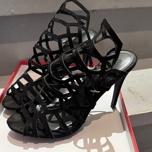 Elegant Black Strappy Heels